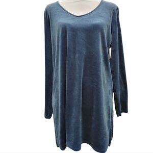 J. Jill Deep Blue Velvet Tunic